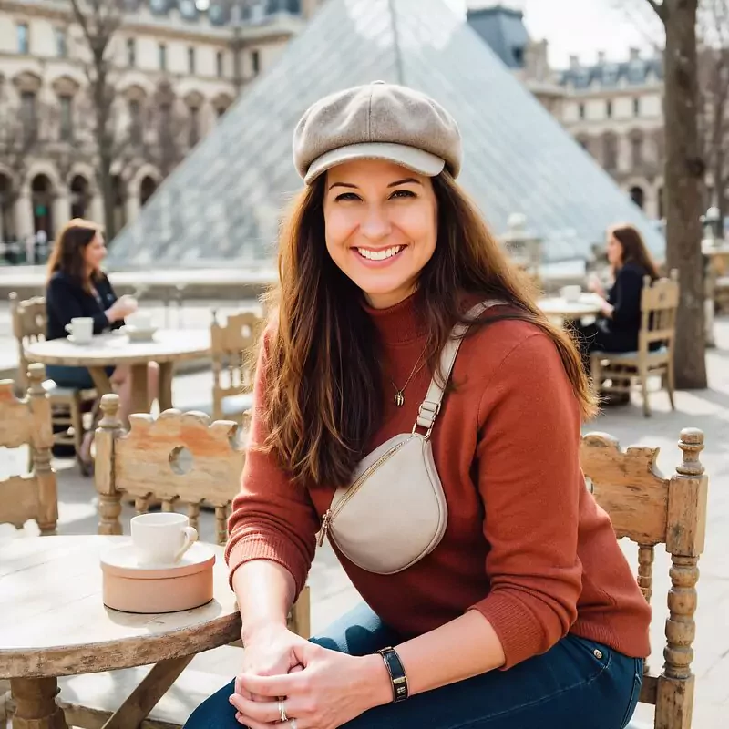 Janet Paris Louvre AI photoshoot
